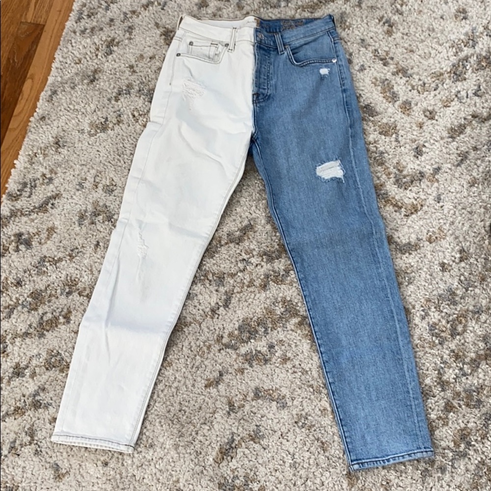7 two tone jeans